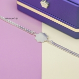 Lắc Tay Bạc Trẻ Em Hình Bông Hoa Khắc Tên Theo Yêu Cầu L2410150085