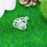 Mặt Dây Chuyền Bạc Nữ Kiểu Sợi Xoắn Đá Chuyển Động M2412170086