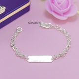 Lắc Tay Bạc Trẻ Em S999 Mặt Chữ Nhật Khắc Tên Theo Yêu Cầu L2410150083