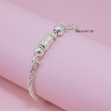 Lắc Tay Bạc Trẻ Em Kiểu Dây Dừa Hình Hộp Bền Đẹp Chắc Chắn L2410150080