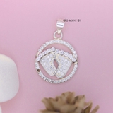 Mặt Dây Chuyền Bạc Nữ S990 Hình 2 Bàn Chân M2409220019