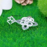 Mặt Dây Chuyền Bạc Nữ Hoa 4 Cánh Móc Ngôi Sao Xinh Xắn M2412170068