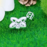 Mặt Dây Chuyền Bạc Nữ Hoa 4 Cánh Móc Ngôi Sao Xinh Xắn M2412170068