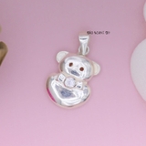 Mặt Dây Chuyền Bạc Trẻ Em S925 Mặt Gấu Trái Tim M2409270050
