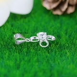 Mặt Dây Chuyền Bạc Nữ Hoa 4 Cánh Trơn Nhỏ Xinh M2412170041