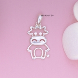 Mặt Dây Chuyền Bạc Trẻ Em Hình Con Bò Sữa Rỗng M2409270053