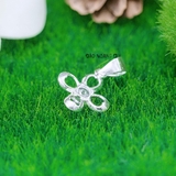 Mặt Dây Chuyền Bạc Nữ Hoa 4 Cánh Trơn Nhỏ Xinh M2412170041