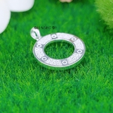 Mặt Dây Chuyền Bạc Nữ Tròn Rỗng Đính Đá Sang Trọng M2412170031