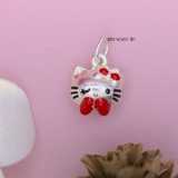 Mặt Dây Chuyền Bạc Trẻ Em Mặt Mèo Kitty Nơ Đỏ M2409270042