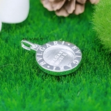 Mặt Dây Chuyền Bạc Nữ Tròn Khắc Chữ Đơn Giản Tinh Tế M2412170013