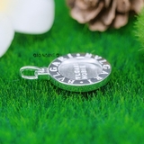 Mặt Dây Chuyền Bạc Nữ Tròn Khắc Chữ Đơn Giản Tinh Tế M2412170013