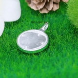 Mặt Dây Chuyền Bạc Nữ Tròn Khắc Chữ Đơn Giản Tinh Tế M2412170013