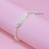 Lắc Tay Bạc Trẻ Em Chữ HAPPY Khắc Tên Theo Yêu Cầu L2410160001