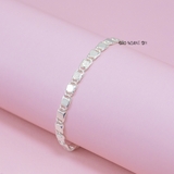 Lắc Tay Bạc Trẻ Em Kiểu Sợi Dẹt Bản Nhỏ L2410150068