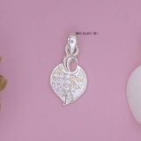 Mặt Dây Chuyền Bạc Nữ Hình Chiếc Lá In Hình Bàn Chân M2409210034