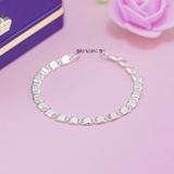Lắc Tay Bạc Trẻ Em Kiểu Sợi Dẹt Bản Nhỏ L2410150068