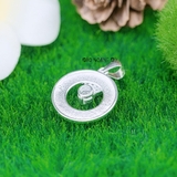 Mặt Dây Chuyền Bạc Nữ Tròn Kiểu Phay Sáng Đính Đá Lấp Lánh M2412170067
