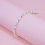 Lắc Tay Bạc Trẻ Em S99 Dây Hạt Tròn Trơn Sáng Mịn Có Thể Điều Chỉnh Kích Thước L2410150040