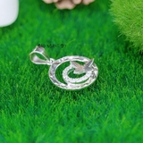 Mặt Dây Chuyền Bạc Nữ Tròn Cánh Bướm Nhẹ Nhàng Bay Bổng
