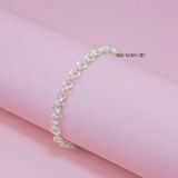 Lắc Tay Bạc Trẻ Em Kiểu Dây Mắt Xích Đôi  Mắt Tròn L2410150063