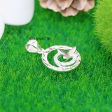 Mặt Dây Chuyền Bạc Nữ Tròn Cánh Bướm Nhẹ Nhàng Bay Bổng