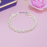 Lắc Tay Bạc Trẻ Em Kiểu Dây Mắt Xích Đôi  Mắt Tròn L2410150063
