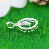 Mặt Dây Chuyền Bạc Nữ Tròn Đá Chuyển Động  M2412170044