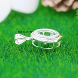 Mặt Dây Chuyền Bạc Nữ Hình Bầu Dục Đá Có Thể Chuyển Động M2412170045