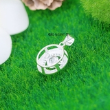 Mặt Dây Chuyền Bạc Nữ Hình Bầu Dục Đá Có Thể Chuyển Động M2412170045