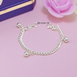 Lắc Tay Bạc Trẻ Em Dây Đơn Truyền Thống Có Chuông L2410150060