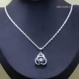 Mặt Dây Chuyền Bạc Nữ Kiểu Sợi Xoắn Đá Chuyển Động M2412170086