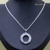 Mặt Dây Chuyền Bạc Nữ Tròn Rỗng Đính Đá Sang Trọng M2412170031