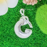 Mặt Dây Chuyền Bạc Nữ Chữ G Đính Đá Lấp Lánh M2412170030