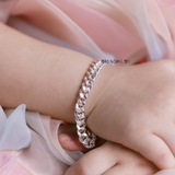 Lắc Tay Bạc Trẻ Em Dây Đơn Truyền Thống