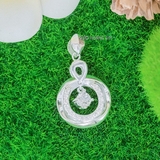 Mặt Dây Chuyền Bạc Nữ Tròn Đá 5 Ly Có Thể Chuyển Động M2412170046
