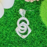 Mặt Dây Chuyền Bạc Nữ S925 Hình Chữ C Đính Đá Nhỏ Đẹp Sang Trọng M2409230069