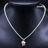 Mặt Dây Chuyền Bạc Trẻ Em Hình Gấu Trúc Mặt Sau In Chữ Happy M2409270036