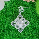 Mặt Dây Chuyền Bạc Nữ Hoa 4 Cánh Móc Ngôi Sao Xinh Xắn M2412170068