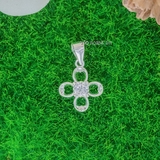 Mặt Dây Chuyền Bạc Nữ Hoa 4 Cánh Trơn Nhỏ Xinh M2412170041