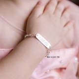Lắc Tay Bạc Trẻ Em Chữ HAPPY Khắc Tên Theo Yêu Cầu L2410160001