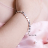 Lắc Tay Bạc Trẻ Em Kiểu Sợi Dẹt Bản Nhỏ L2410150068