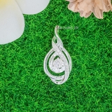 Mặt Dây Chuyền Bạc Nữ Kiểu Xoắn Đá 4 Ly Nhỏ Xinh M2412170029