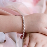 Lắc Tay Bạc Trẻ Em S99 Dây Hạt Tròn Trơn Sáng Mịn Có Thể Điều Chỉnh Kích Thước L2410150040