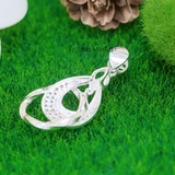 Mặt Dây Chuyền Bạc Nữ Vòng Tròn Xoắn Kết Hợp Hình Giọt Nước M2412170026