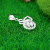 Mặt Dây Chuyền Bạc Nữ S925 Tròn Đá 7 Ly Sang Trọng M2409230080