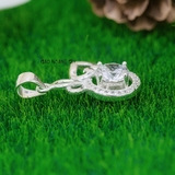 Mặt Dây Chuyền Bạc Nữ S925 Tròn Đá 7 Ly Sang Trọng M2409230080