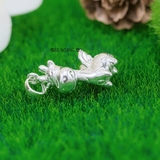 Mặt Dây Chuyền Bạc Trẻ Em S990 Hình Con Ngựa Có Cánh M2409270029
