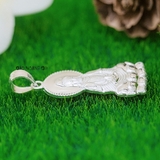 Mặt Dây Chuyền Bạc Nữ Phật Quan Âm Có In Chữ Phật Mặt Sau Size Vừa M2412170011