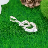 Mặt Dây Chuyền Bạc Nữ Kiểu Giọt Nước Trơn Ít Đá Sáng Đẹp M2412170014