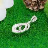 Mặt Dây Chuyền Bạc Nữ Kiểu Giọt Nước Trơn Ít Đá Sáng Đẹp M2412170014